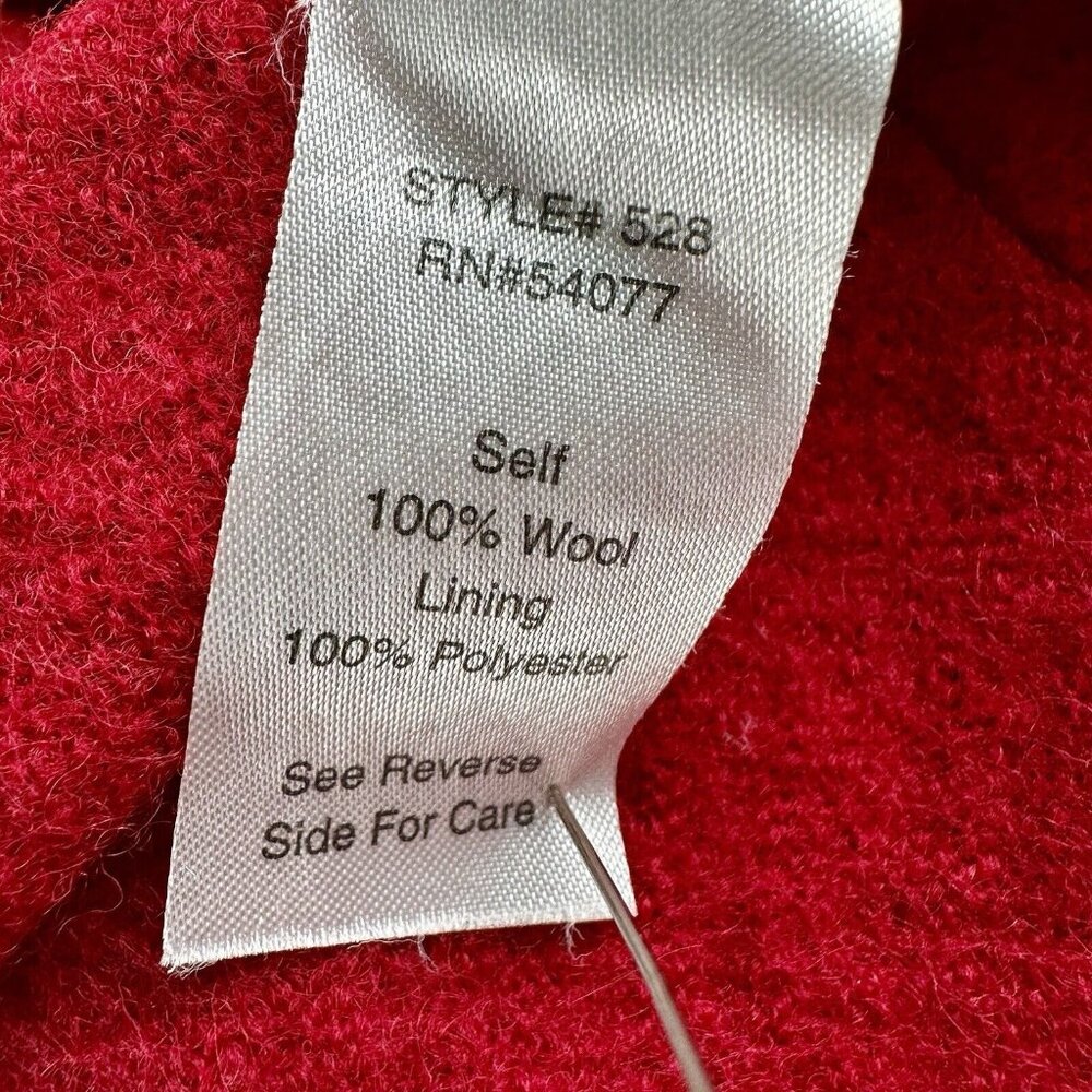 Cabi Jacket Blazer 528 Women’s XS Red Valentina Wool Asymmetric Hem Lightweight - Picture 9 of 11